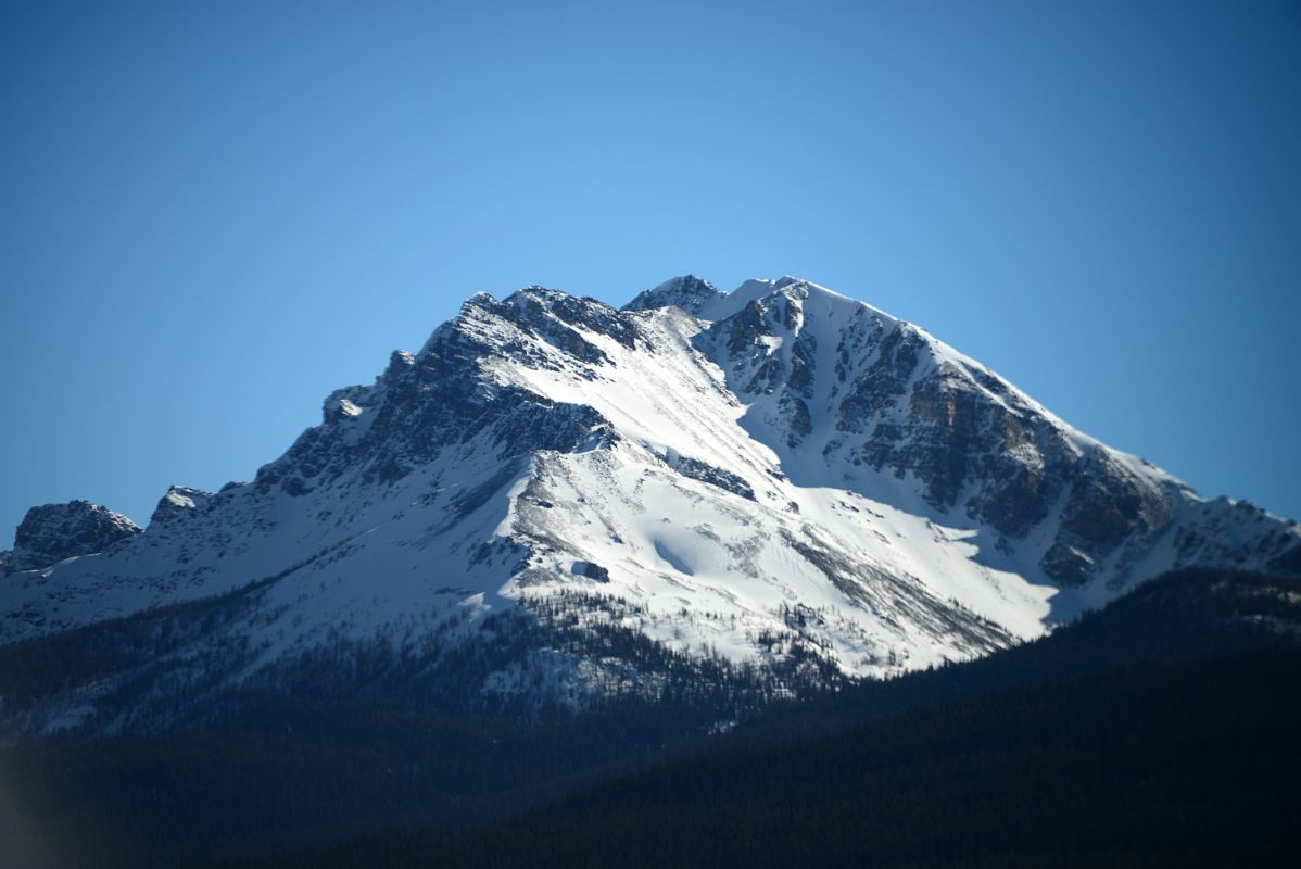 06C Panorama Peak Afternoon From Trans Canada Highway Near Lake Louise in Winter